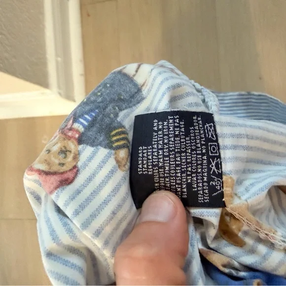 Vintage Ralph Lauren Striped Polo Bear Print pillowcase(1) standard - Picture 3 of 4